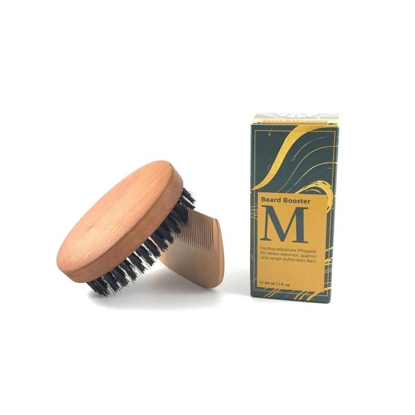 beard oil comb wood brush wood